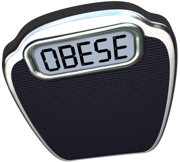 Obese Word Scale Overweight Heavy Weight Loss